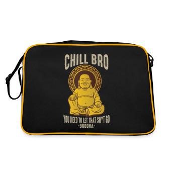 Bouddha Chill Bro Méditation Réduction du stress - Sac Retro - noir/or - Dos