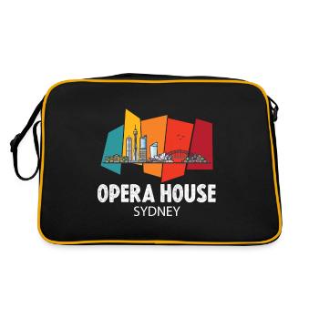 Opera House Skyline Sydney Australie Symphonie - Sac Retro - noir/or - Dos