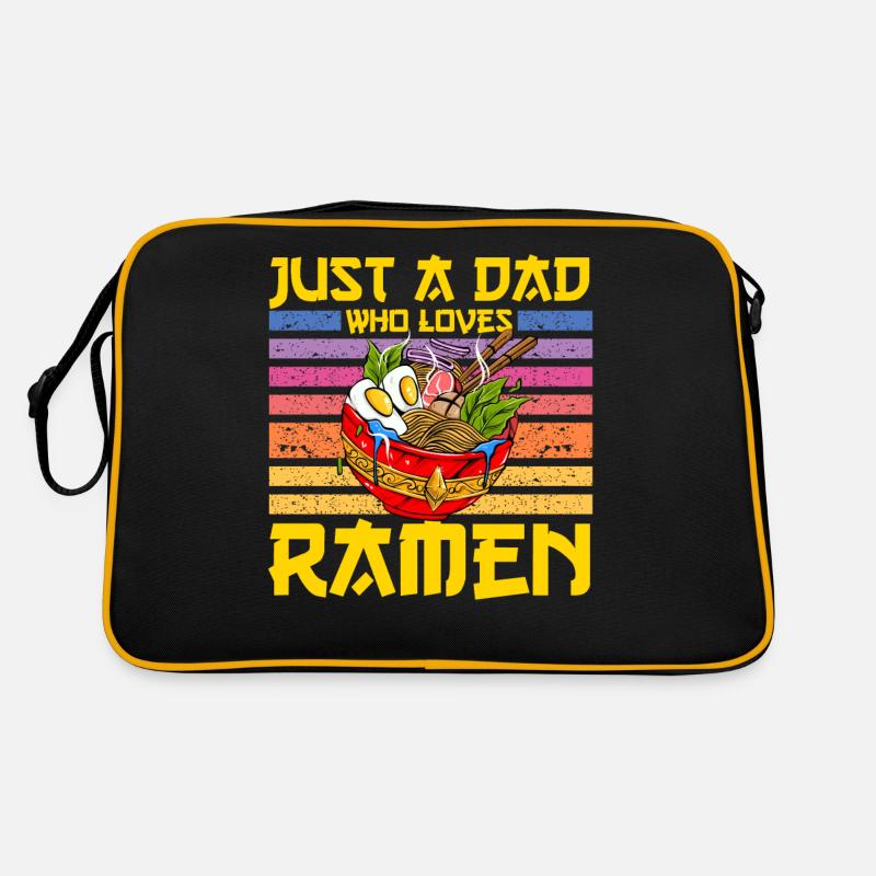 Just a Dad who loves Ramen - Retro Bag - black/gold