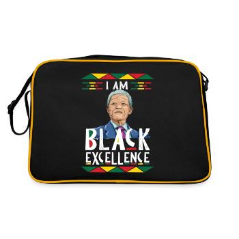 Black Excellence Mandela Freedom South Africa - Retro Bag - black/gold - Back