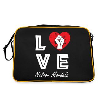 Nelson Mandela Love Freedom Faust South Africa - Retro Bag - black/gold - Back