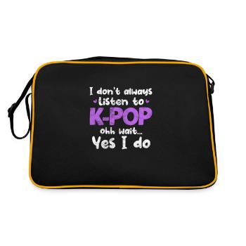 K-Pop Musique Coréenne Pop Corée Kpop Cadeau - Sac Retro - noir/or - Dos