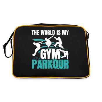 The world is my gym Parkour Free Lau - Retro Bag - black/gold - Back