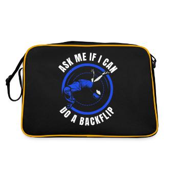 Demandez-moi si je peux faire un saut périlleux vers l’arrière - Sac Retro - noir/or - Dos