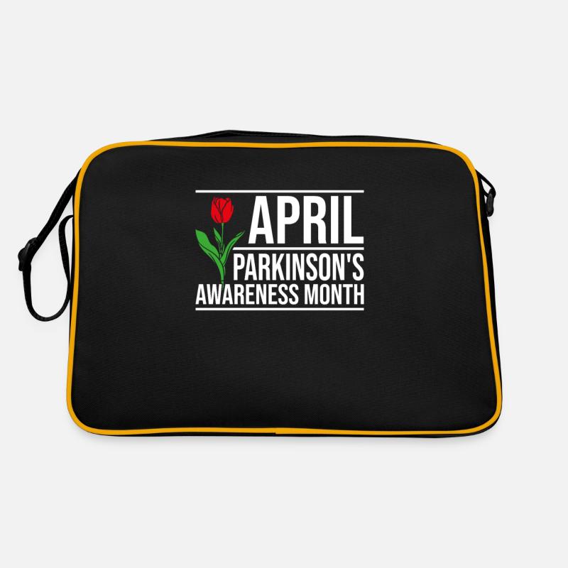 Parkinson Schüttellähmung Krankheit - Retro Tasche - Schwarz/Gold