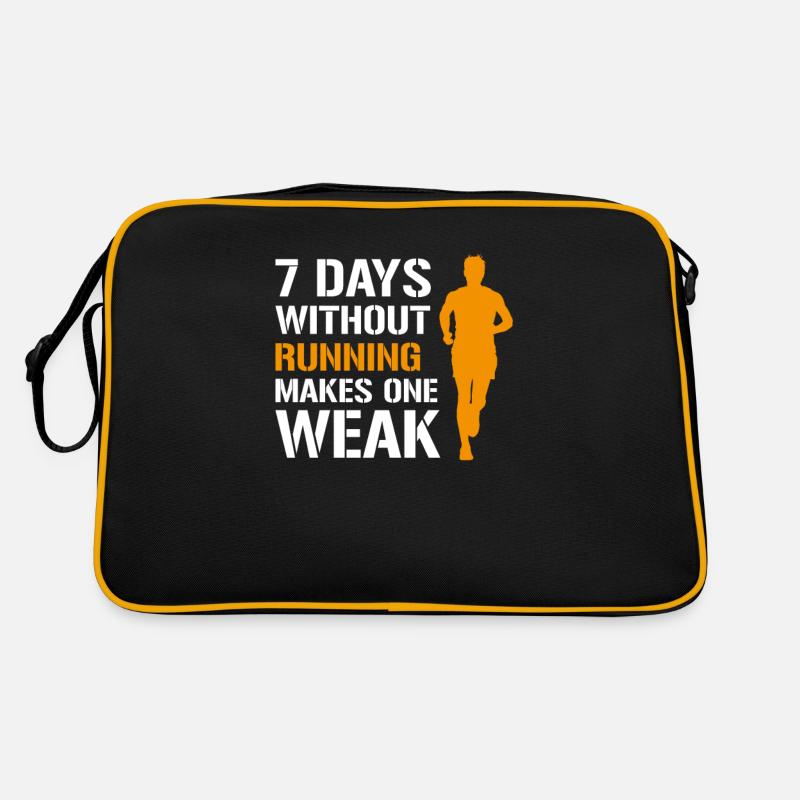 7 Days Without Running Makes One Weak, Läufer Retro Tasche