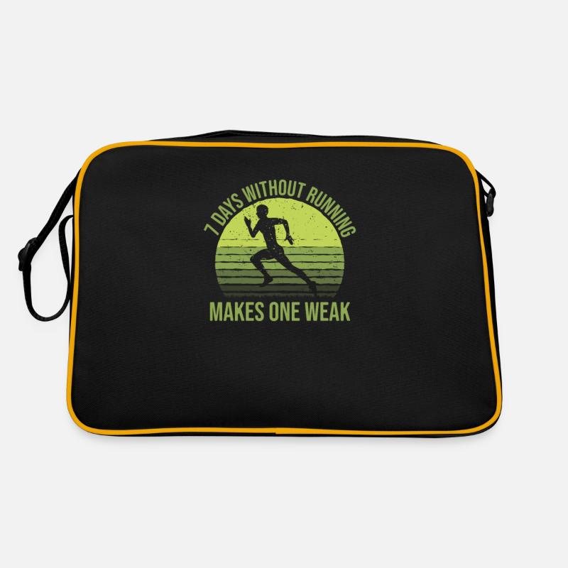 7 Days Without Running Makes One Weak, Läufer Retro Tasche