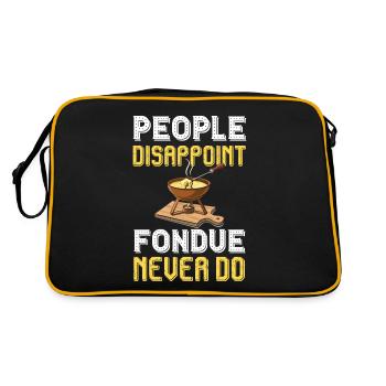 Fondue Bonheur des Alpes suisses - Sac Retro - noir/or - Dos