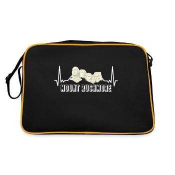 Mount Rushmore Président Heartbeat Dakota États-Unis - Sac Retro - noir/or - Dos