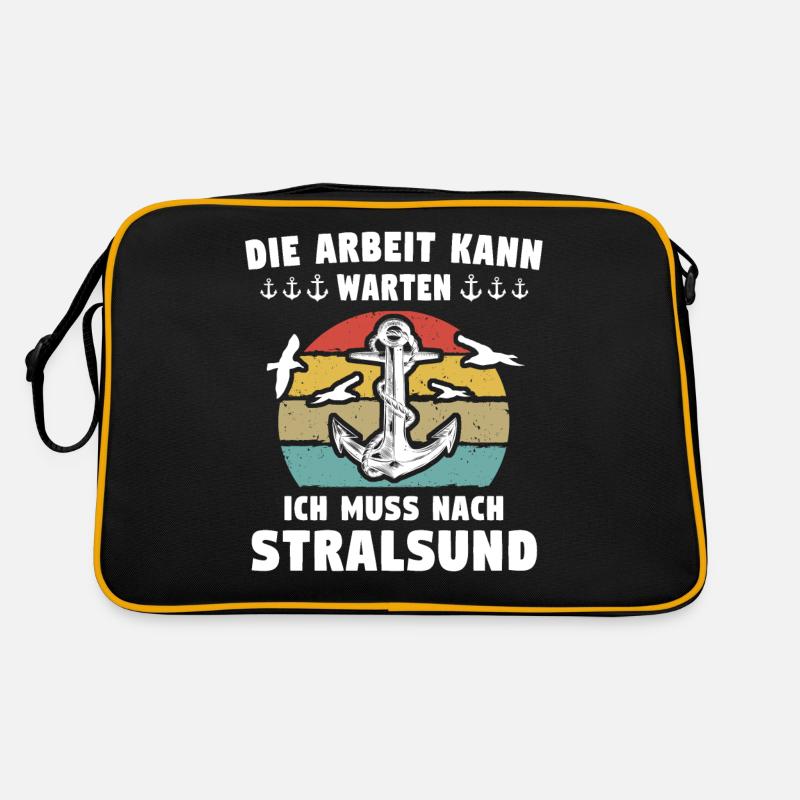 Stralsund Ostsee Urlaub Retro Tasche