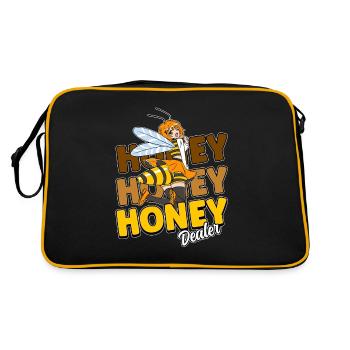 Marchand de miel Apiculteur Abeille Murmure Abeilles Abeilles Abeilles Abeille - Sac Retro - noir/or - Dos