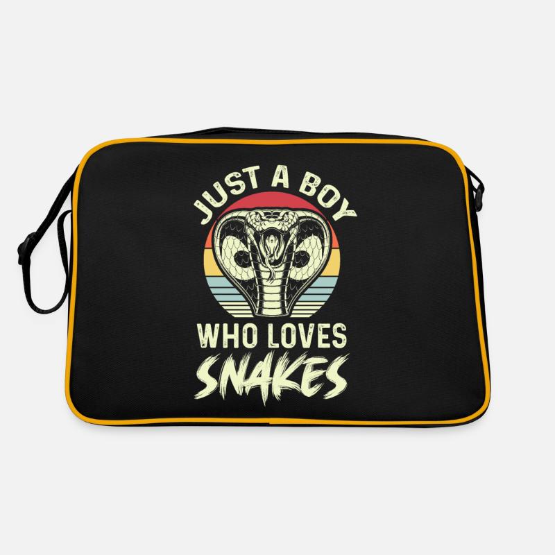 Le garçon aime le serpent cobra serpent boa Sac Retro