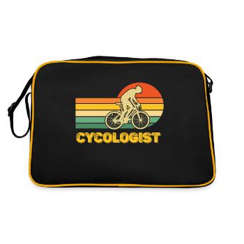 Cycologue Rétro Vélo Vélo Vélo - Sac Retro - noir/or - Dos