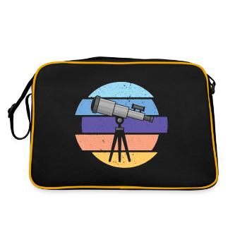 Telescope Astronomer Galaxy Milky Way - Retro Bag - black/gold - Back