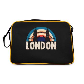 London Tower Bridge England Thames - Retro Bag - black/gold - Back