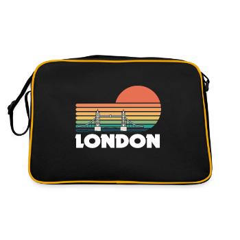 London Thames Tower Bridge England Westminster - Retro Bag - black/gold - Back