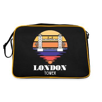 London Tower Bridge UK England Thames - Retro Bag - black/gold - Back