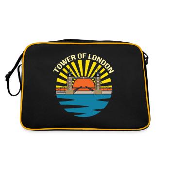 England Thames Tower Bridge Westminster - Retro Bag - black/gold - Back