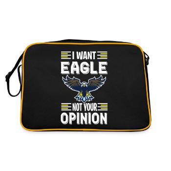 Aigle je veux fauconnerie oiseaux de proie oiseaux - Sac Retro - noir/or - Dos