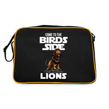 Lion Bird Side Afrique Savannah Lion - Sac Retro - noir/or - Dos
