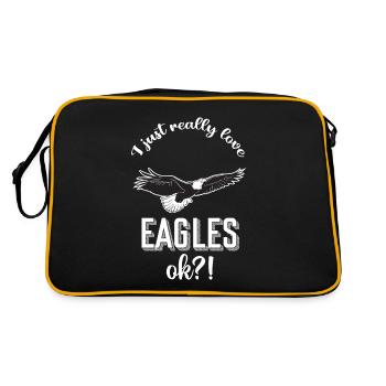 Eagle Falcon Hawk Fauconnerie Oiseaux de proie Oiseaux - Sac Retro - noir/or - Dos
