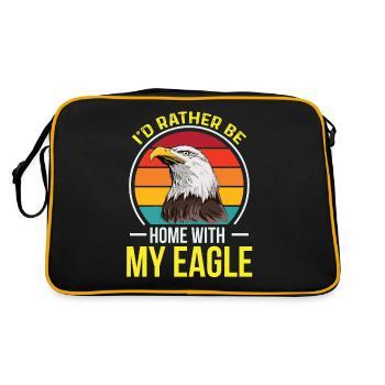Eagle Bird Love Fauconnerie Golden Eagle Wildlife - Sac Retro - noir/or - Dos