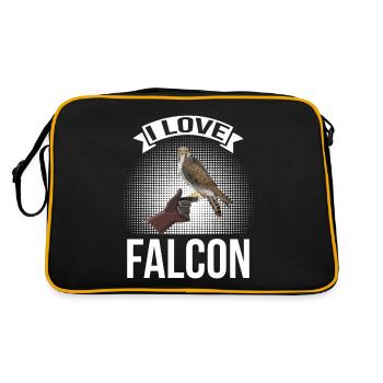 J’adore Falcon eagle falconry bird - Sac Retro - noir/or - Dos