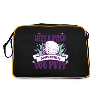 Life is a Pitch Golf Club Golf Ball Golfer - Retro Bag - black/gold - Back