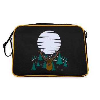 Bois de lune de cerf avec bois de cerf - Sac Retro - noir/or - Dos