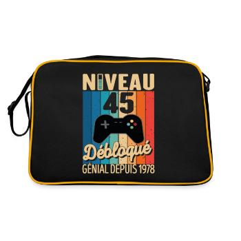 45 Ans 1978 Anniversaire Cadeau Citation Gamer - Sac Retro - noir/or - Dos