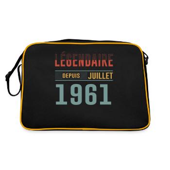 Légendaire Depuis Juillet 1961 Anniversaire Cadeau - Sac Retro - noir/or - Dos
