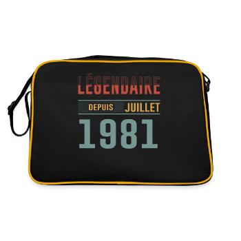 Légendaire Depuis Juillet 1981 Anniversaire Cadeau - Sac Retro - noir/or - Dos