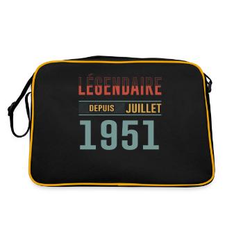 Légendaire Depuis Juillet 1951 Anniversaire Cadeau - Sac Retro - noir/or - Dos
