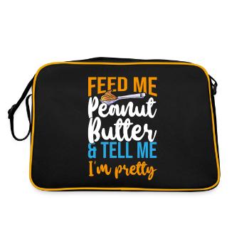 Nourrissez-moi du beurre de cacahuète Dites-moi joli Erdnussbutter - Sac Retro - noir/or - Dos