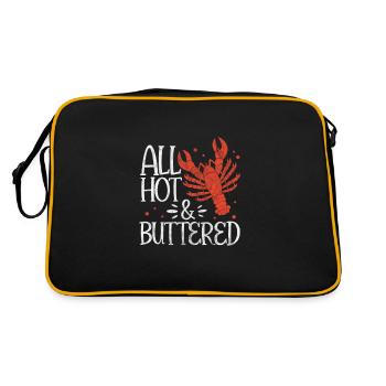 Crawfish Crawfish Seafood Crab Gift - Retro Bag - black/gold - Back