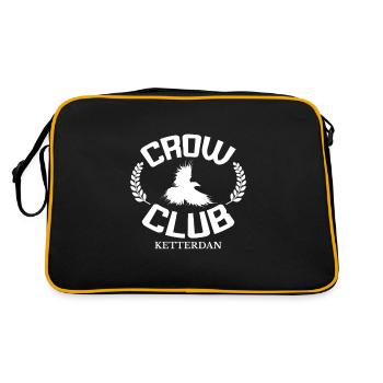 Raven Crow Bird Crow Birds Nature Crow GEschenk - Retro Bag - black/gold - Back