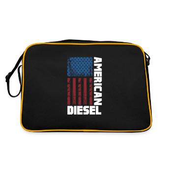 Diesel America USA Auto Tuning Gasoline Gift - Retro Bag - black/gold - Back