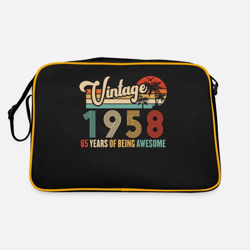 Vintage Year 1968 Anniversary 65 Years Gift Idea Retro Bag