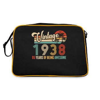 Vintage Year 1938 Anniversary 85 Years Gift Idea - Retro Bag - black/gold - Back