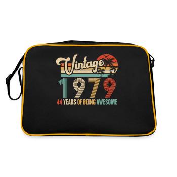 Vintage Year 1979 Anniversary 44 Years Gift Idea - Retro Bag - black/gold - Back