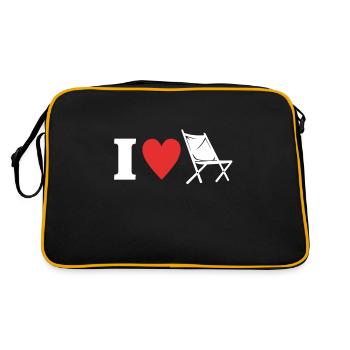 Camping Folding Chair Camping I love folding chairs - Retro Bag - black/gold - Back