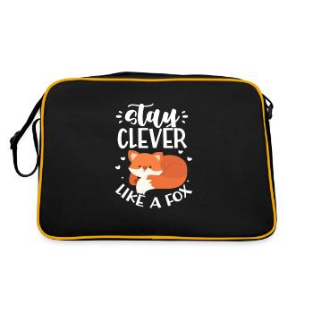 Renards Renards Forêt de renards Animal Forest Animal Animal Cadeau - Sac Retro - noir/or - Dos