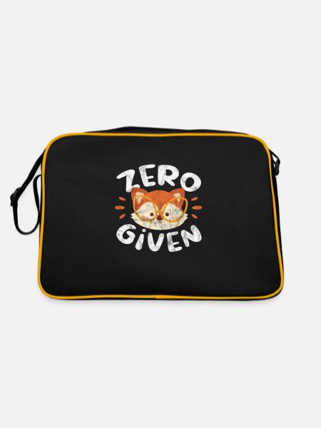 Fuchs - Retro Tasche - Schwarz/Gold - Hinten