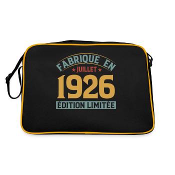 Fabriqué En Juillet 1926 Anniversaire Vintage 1926 - Sac Retro - noir/or - Dos