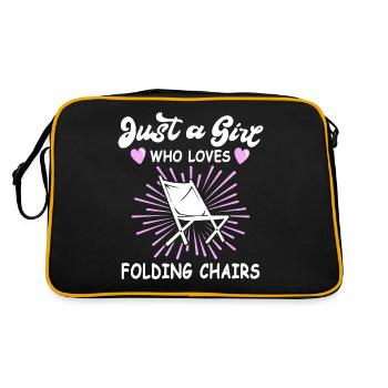 Camping Folding Chair Camping I love folding chairs - Retro Bag - black/gold - Back