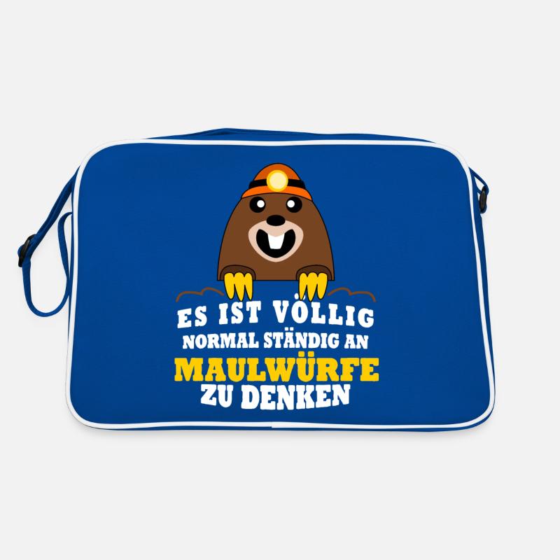 Maulwurf Witz Mole Maulwürfe Retro Tasche