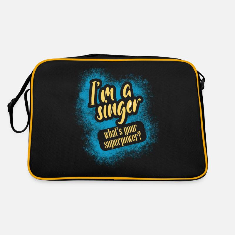 Ich bin singer Podcast Mikrofon Retro Tasche