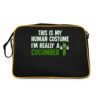 Cucumber Cucumber Costume Cucumber - Retro Bag - black/gold - Back