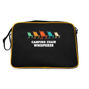Camping Whisperer Folding Chair Camping - Retro Bag - black/gold - Back