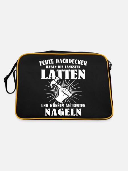 Dachdecker - Retro Tasche - Schwarz/Gold
